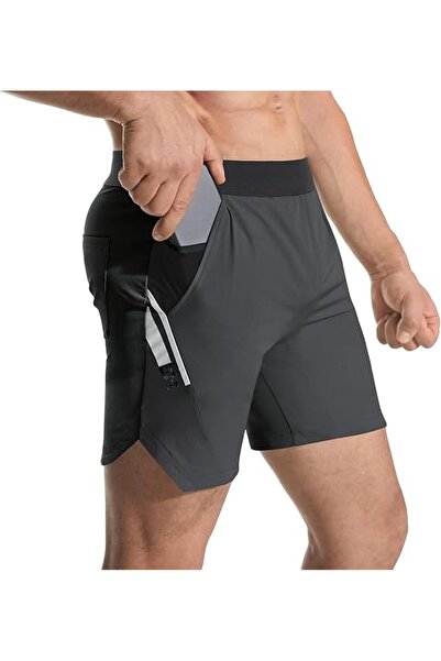 OEM Pantaloni Scurți Sport pentru Bărbați Lungi Ușori cu Două Buzunare Gri în...