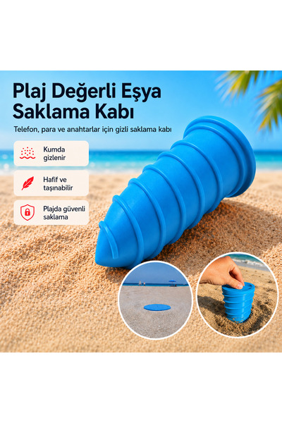 kezi Plaj Değerli Eşya Saklama Kabı