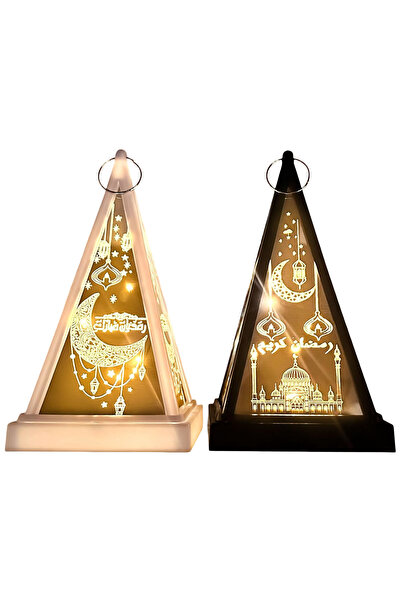 OEM Felinare decorative Ramadan LED Mubarak EID 2 bucăți Negru Alb