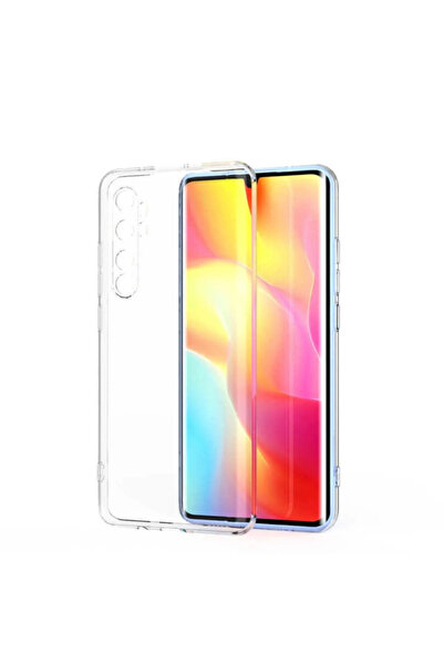 Fibaks Xiaomi Mi Note 10 Lite Kılıf Kamera Korumalı Şeffaf Yumuşak Silikon Kapak