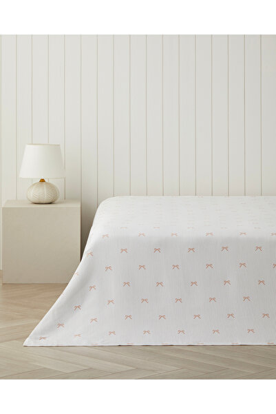 English Home Romance Ribbon Tek Kişilik Pike 150x220 cm Pembe