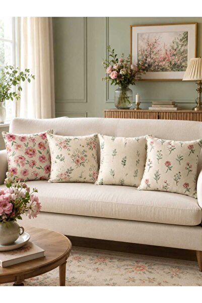 PİKKO HOME Rose Garden 4-Piece Digital Print Polyester Bedding Set (Kr)