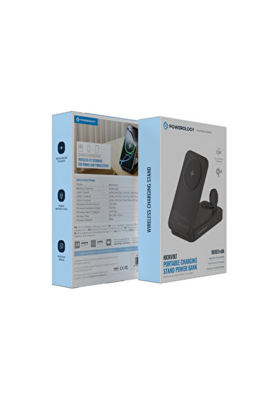 Powerology Kickvolt Portable Charging Stand Power Bank 10000mah Black