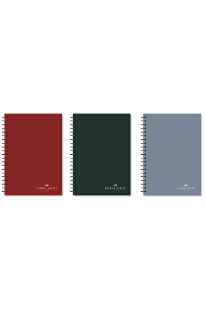 Faber Castell Faber-Castell Defter Spiralli Plastik Kapak Koyu Renkler 80 Yap...