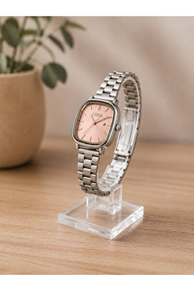 DIA Accessories Kadın Metal Kordonlu Pembe Kadran Analog Kol Saati – Şık ve Z...