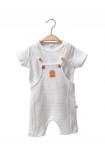voyyo kids baby Baby Boy Summer Short Sleeve T-Shirt Salopet Jumpsuit, Newborn 0-3-6-9 Months Gardener Jumpsuit