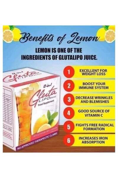 Top Choice Gluta Lipo Juice Slimming Juice, 10 Sachets