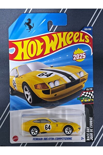 HOT WHEELS Ferrari 365 Gtb4 Competizione - Uzun Kart Yellow
