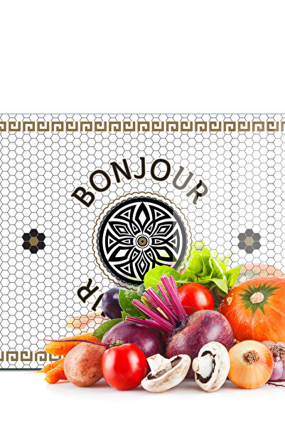 Decovetro Glass Cutting Board and Presentation Tray Amore Bonjour 30 X 40 cm