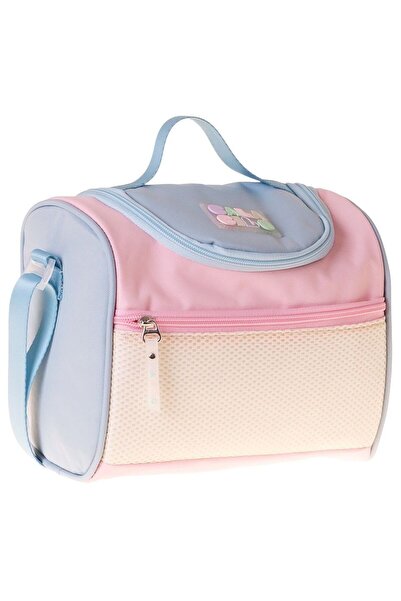 CalaCilo Girl's Cloudy Pink Blue Color Thermal Insulated School Lunch Bag (Pi...