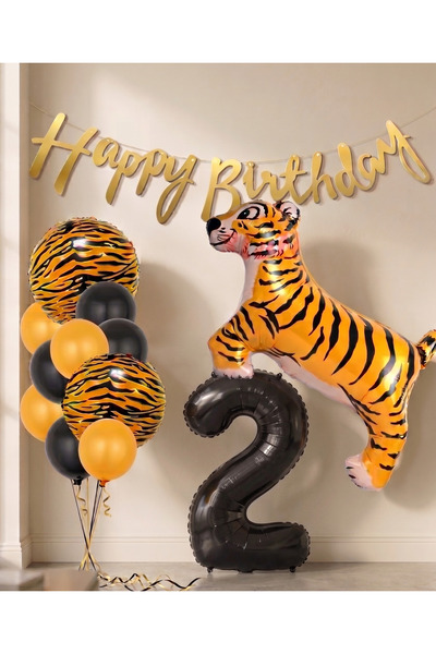 Partifest Safari Concept Tiger Balloon Set Tiger Party Concept Birthday Ballo...