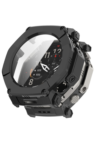 Techsuit Defense360 Pro + Protecție ecran - Amazfit T-Rex Ultra 2 - Negru, pr...