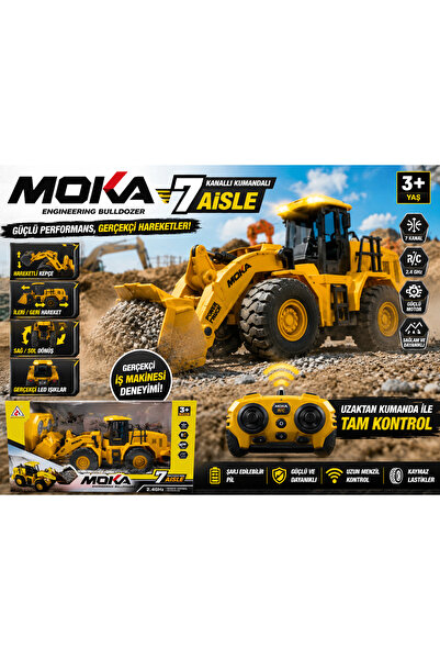 FABBA TOYS 2135-K Şarjlı Çok Fonksiyonlu Uzaktan Kumandalı Kepçe 12 Kanal RC ...
