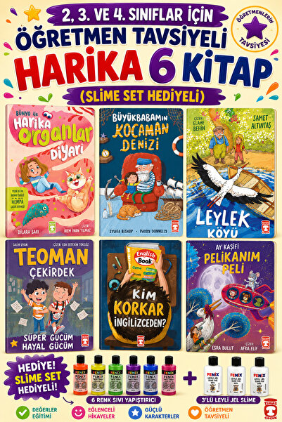 Timaş Çocuk TİMAŞ 2,3. VE 4.SINIFLAR İÇİN ÖĞRETMEN TAVSİYELİ HARİKA 6 KİTAP (...