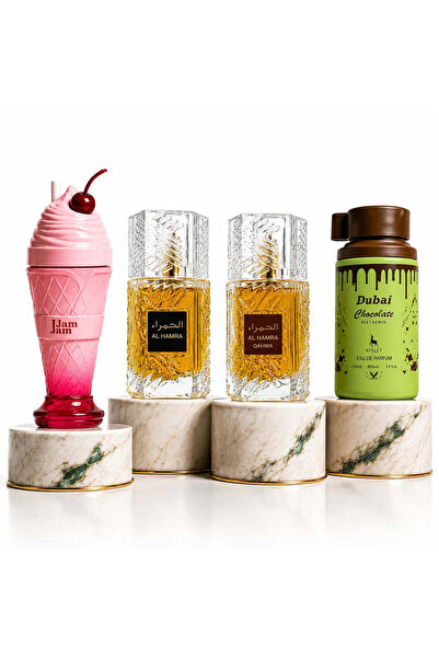 Ayelet SET 4 PARFUMURI - Jam Jam + Al Hamra + Al Hamra Qahwa + Dubai Chocolat...