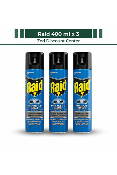 Raid Spray aerosol 400ml. x3