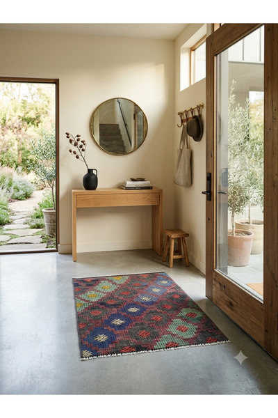 ŞAHMERDANOĞLU Handwoven Goat Hair and Sheep Wool Rug 70X92 cm - Ethnic Decora...
