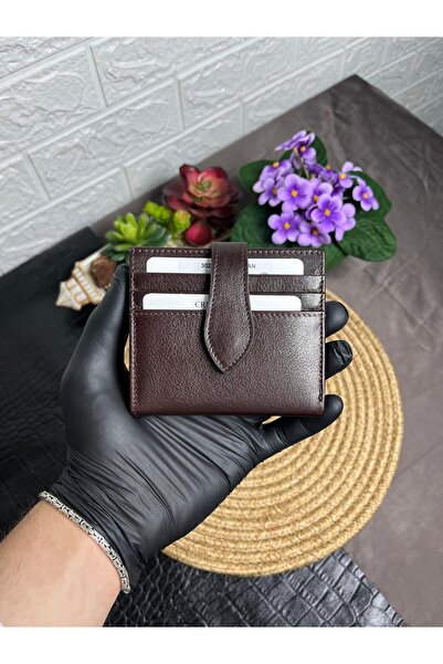 WAKHA Genuine Leather Vertical Card Holder Wallet with Snap Closure Men's Wal...