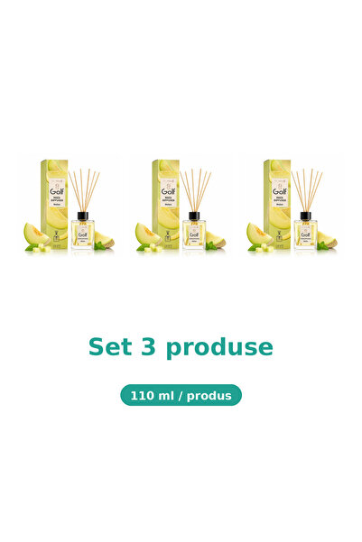 Golf Bax 3 Pachete Betisoare Parfumate pentru Camera Reed Diffuser Melon, Aro...