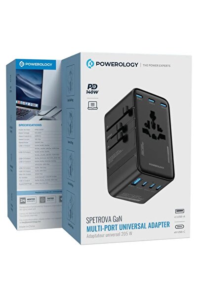 Powerology Spetrova GaN Multi-Port Universal Adapter PD 140W