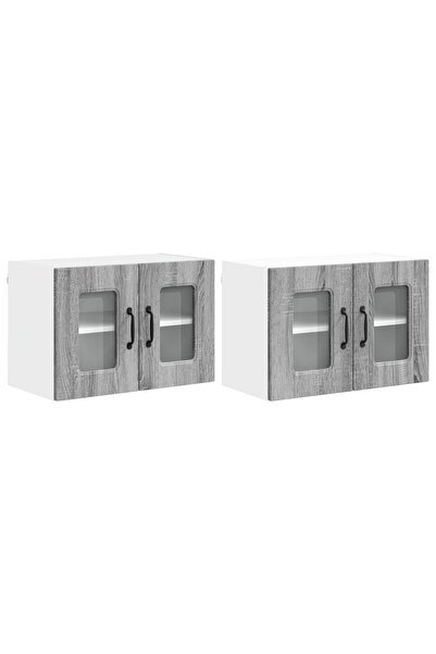 vidaxl Dulap de bucătărie Kalmar 2 pcs Gri Sonoma 60 x 31 x 40 cm