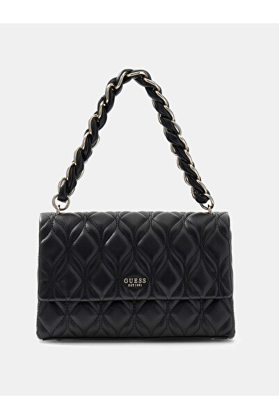Guess Maxine Covered Women's Black Shoulder Bag Hwqg9733200-Bla