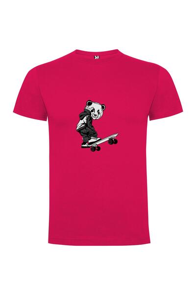 iLovePrints Panda Skateboarder: Mascot Marvel Tshirt