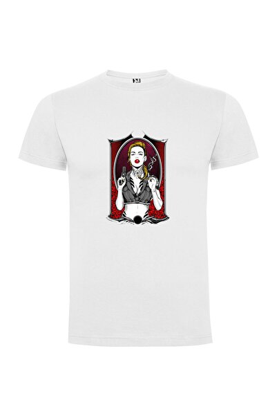 iLovePrints Gunsmoke Femme Fatale Tshirt