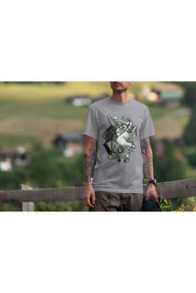 iLovePrints Illustration of a Hand, Sword, and Roses Tshirt