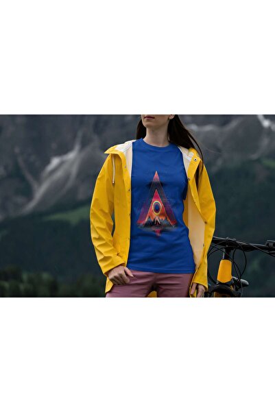 iLovePrints Abstract Cosmic Pyramid Tshirt