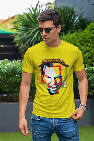 iLovePrints Colorful Metallica Illustration Tshirt