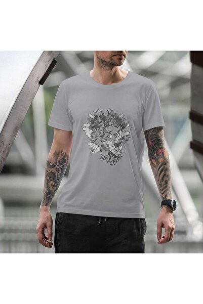 iLovePrints Abstract Portrait with Unique Hair Design Tshirt