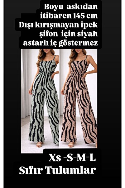 MODA İçi astarlı Dışı şifon Tulum