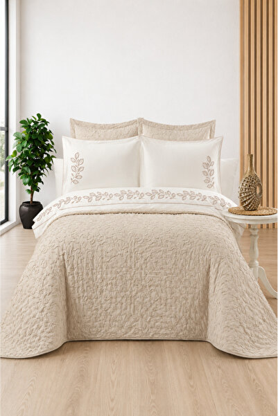 Çeyiz Diyarı Flore 9 Piece Dowry Set Beige