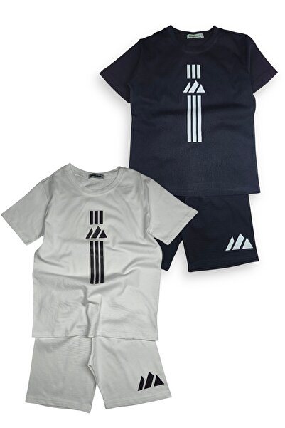 Minik Motion Set of 2 Short Sleeve T-Shirts and Shorts for Children Minikmoti...