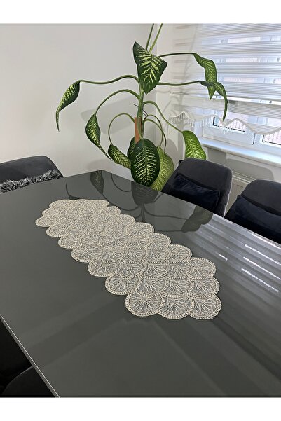 BRL ÇEYİZ HOME French Lace Luxury Tulle Guipure Chic Single Runner 40X110 cm