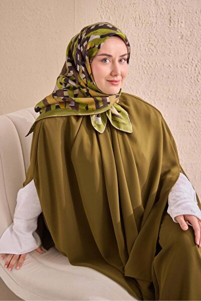Silk Home Eșarfă de mătase Tivil 11525 - 28 Model geometric verde fistic