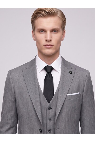 Plus Scorpion Men's 3 Piece Slim Fit Double Slit Suit with Vest Stylish Class...
