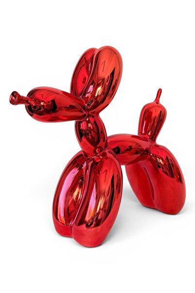 And Iconic Kırmızı Krom Balon Köpek Heykeli | İkonik Pop Art Tasarım