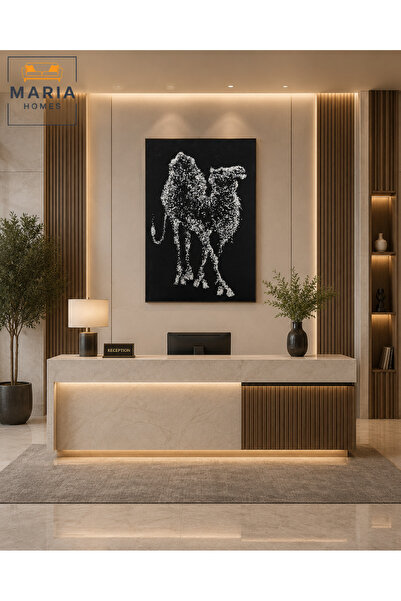 MARIA HOMES لوحة فنية جدارية تجريدية بتصميم الجمل لتزيين غرفة المعيشة والمكتب...