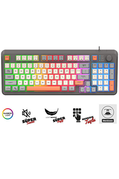ATAsoft K82 Numerik Tuş Süper Hafif Süper Sessiz Gaming & Office Göstergeli S...