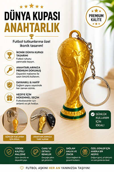 Cosmic Star World Cup Keychain - 3D Printed Decorative Keychain with Football...
