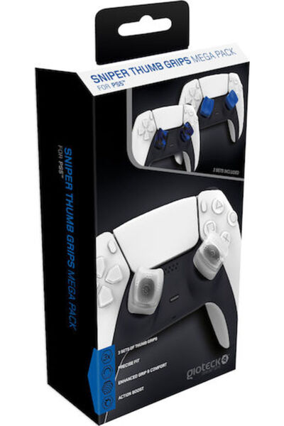 GIOTECK Sniper Thumb Grips Mega Pack για PS5 σε λευκό χρώμα
