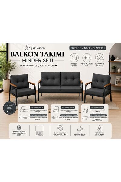 Sofmina Kafe, Bahçe, Balkon ve Teraslara Uygun 2-1-1 İÇİDOLU SÜNGER