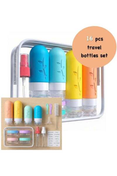 ARSAR PLUS 16-Pack Travel Bottles Set – Leak-Proof Silicone Squeezable Contai...