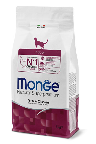Monge Indoor Tavuklu Ev Kedileri İçin Yetişkin Kedi Maması 1,5 Kg