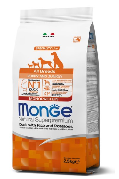 Monge Puppy Tek Proteinli Ördekli Yavru Köpek Maması 2,5 Kg
