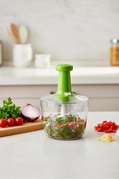 Twin Store XXL Basmali Hand Rondo Vegetable and Fruit Chopper 2.5 Lt 2 Pieces