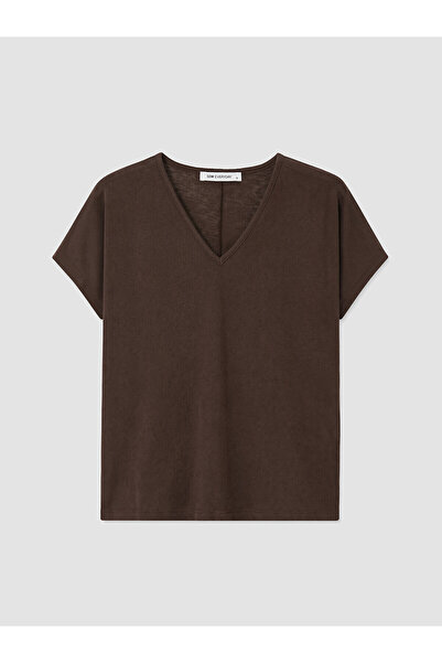 LC Waikiki Nevavm Difference Is the Difference V-Neck Women's T-Shirt