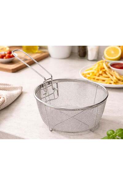 Hanedanev 20 cm Diameter Fryer Frying Wire with Stainless Handle and Movable ...
